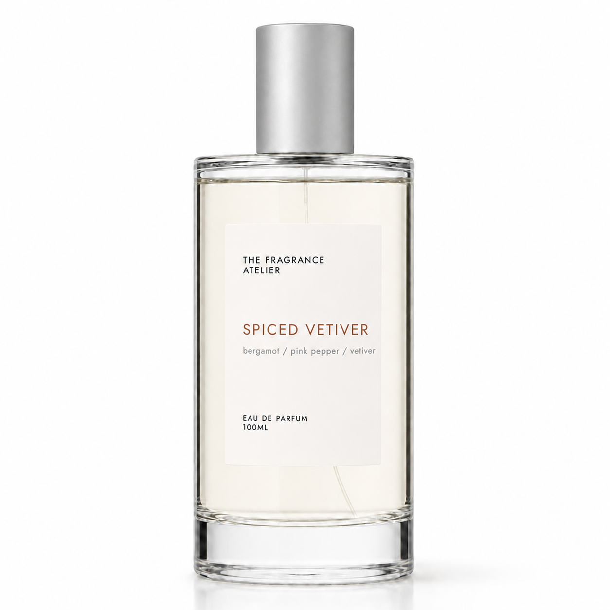 Spiced Vetiver Eau de Parfum 100ml bottle by The Fragrance Atelier