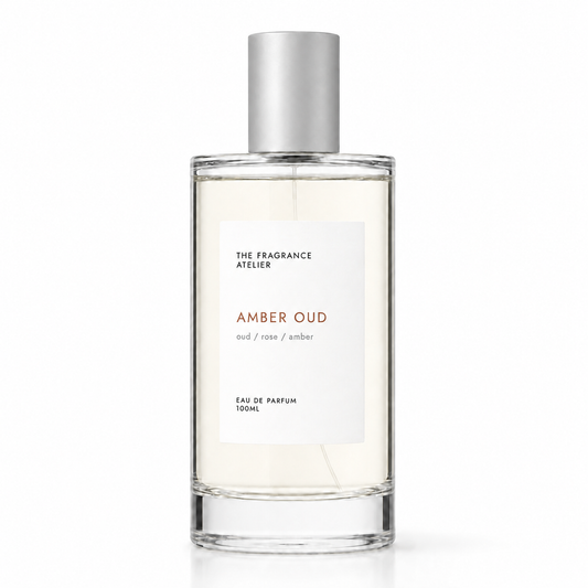 Amber Oud Eau de Parfum 100ml bottle by The Fragrance Atelier
