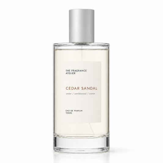 Cedar Sandal Eau de Parfum 100ml bottle by The Fragrance Atelier