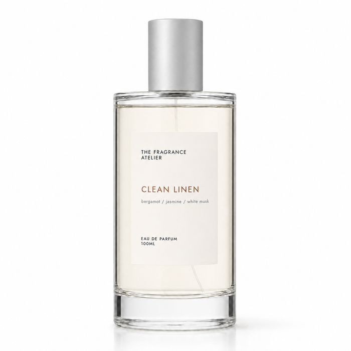 Clean Linen Eau de Parfum 100ml bottle by The Fragrance Atelier

