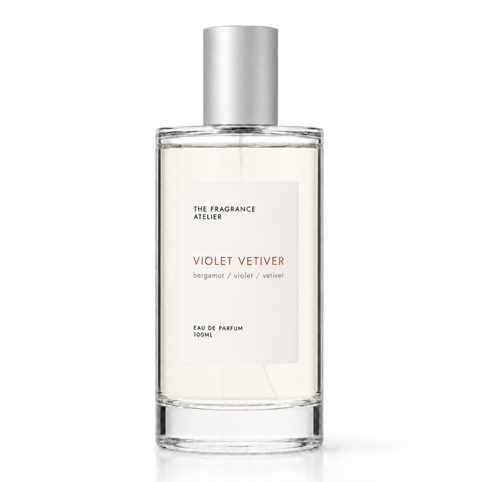 Violet Vetiver Eau de Parfum 100ml bottle by The Fragrance Atelier

